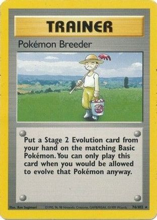 Pokemon Breeder (076/102) [Base Set] Normal - Rare