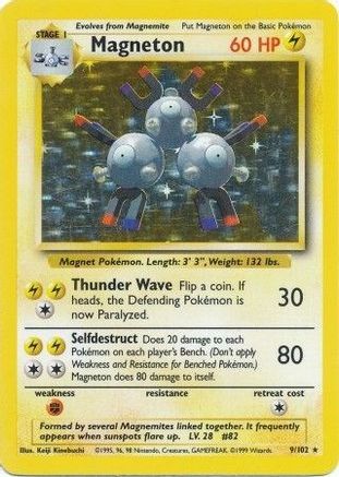 Magneton 009  - Holofoil Base Set - Holo Rare