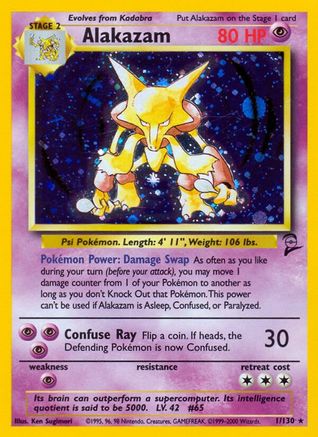 Alakazam 001  - Holofoil Base Set 2 - Holo Rare