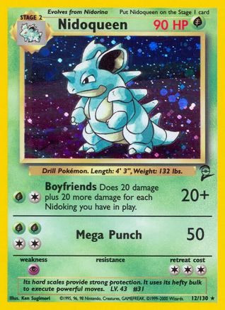 Nidoqueen 012  - Holofoil Base Set 2 - Holo Rare