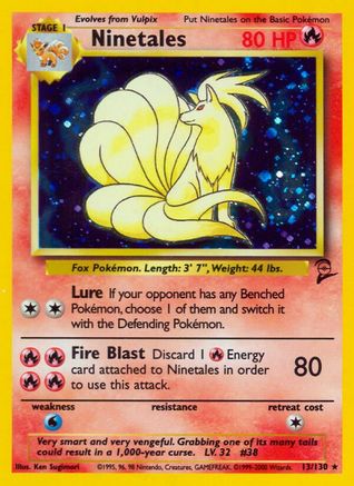 Ninetales 013  - Holofoil Base Set 2 - Holo Rare