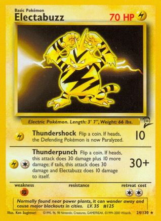 Electabuzz (024/130) [Base Set 2] Normal - Rare