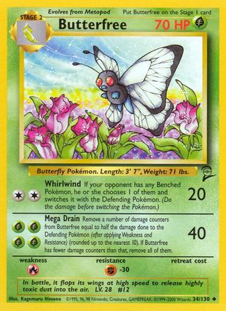 Butterfree (034/130) [Base Set 2] Normal - Uncommon