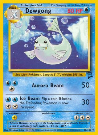 Dewgong (036/130) [Base Set 2] Normal - Uncommon
