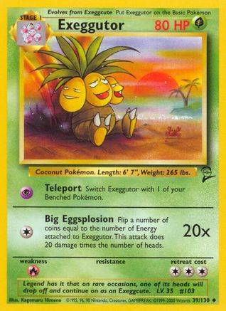 Exeggutor (039/130) [Base Set 2] Normal - Uncommon