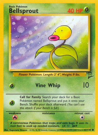 Bellsprout (066/130) [Base Set 2] Normal - Common