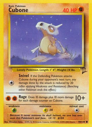 Cubone (070/130) [Base Set 2] Normal - Common