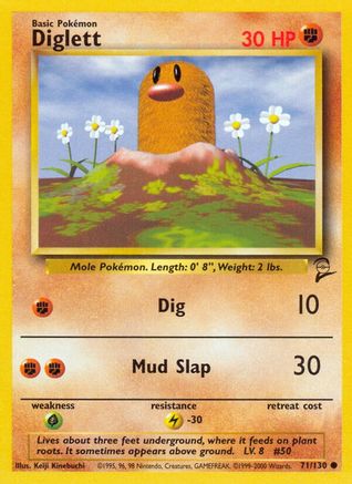 Diglett (071/130) [Base Set 2] Normal - Common