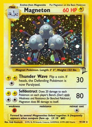 Magneton 009  - Holofoil Base Set 2 - Holo Rare
