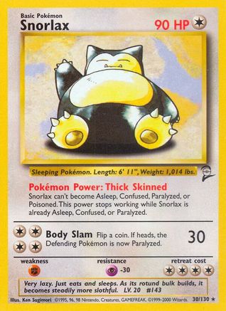 Snorlax (030/130) [Base Set 2] Normal - Rare