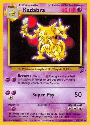 Kadabra (046/130) [Base Set 2] Normal - Uncommon
