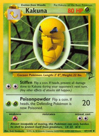 Kakuna (047/130) [Base Set 2] Normal - Uncommon