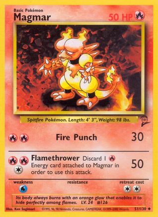Magmar 051  Base Set 2 - Uncommon