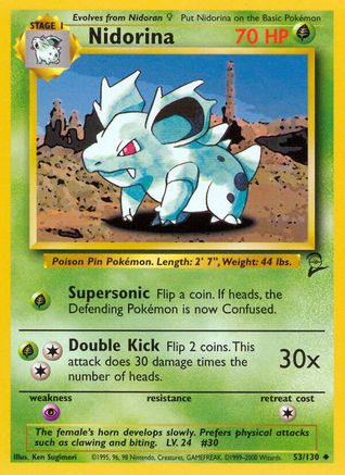 Nidorina 053  Base Set 2 - Uncommon