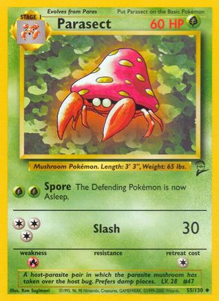 Parasect 055  Base Set 2 - Uncommon