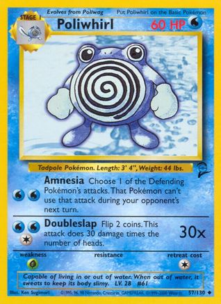 Poliwhirl (057/130) [Base Set 2] Normal - Uncommon