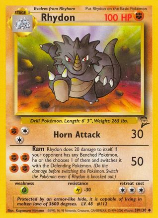 Rhydon (059/130) [Base Set 2] Normal - Uncommon