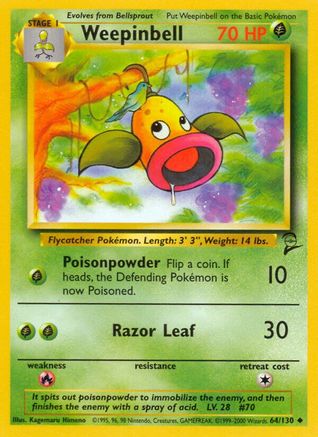 Weepinbell (064/130) [Base Set 2] Normal - Uncommon