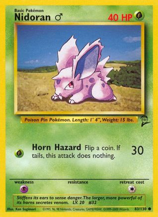 Nidoran M 083  Base Set 2 - Common