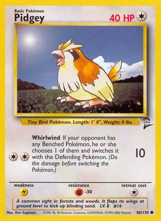 Pidgey (086/130) [Base Set 2] Normal - Common