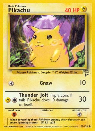 Pikachu (087/130) [Base Set 2] Normal - Common