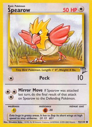 Spearow (092/130) [Base Set 2] Normal - Common
