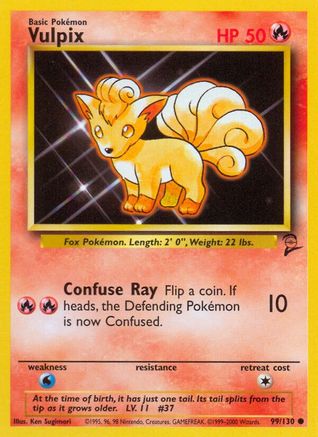Vulpix (099/130) [Base Set 2] Normal - Common