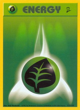 Grass Energy (127/130) [Base Set 2] Normal - Common