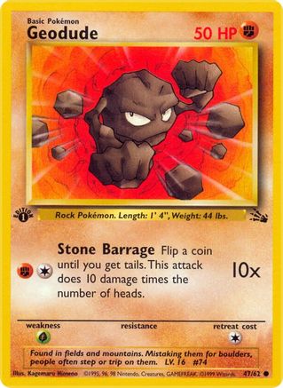 Geodude (047/62) [Fossil] 1st Edition - Common