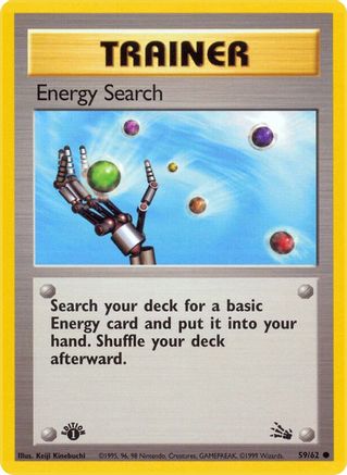 Energy Search (059/62) [Fossil] 1st Edition - Common