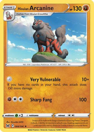 Hisuian Arcanine (084/196) [Deck Exclusives] Normal - Rare