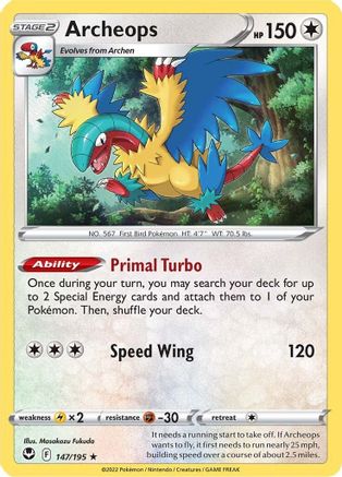 Archeops (147/195) [SWSH12 Silver Tempest] Reverse Holofoil - Holo Rare