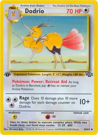 Dodrio (034/64) [Jungle] 1st Edition - Uncommon