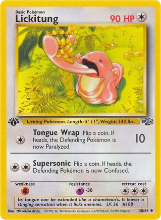 Lickitung 038  - 1st Edition Jungle - Uncommon