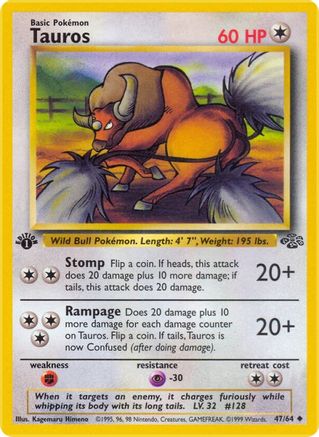Tauros (047/64) [Jungle] 1st Edition - Uncommon