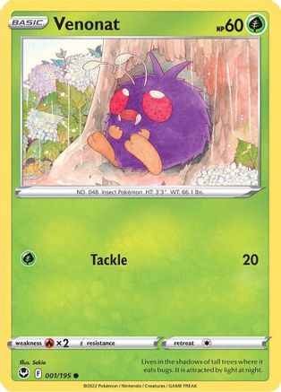 Venonat (001/195) [SWSH12 Silver Tempest] Normal - Common