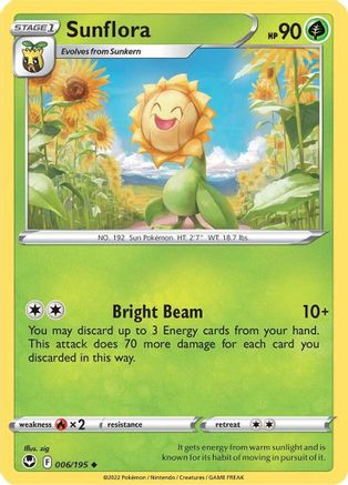 Sunflora (006/195) [SWSH12 Silver Tempest] Reverse Holofoil - Uncommon