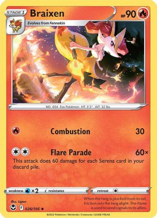 Braixen (026/195) [SWSH12 Silver Tempest] Normal - Uncommon