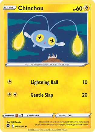 Chinchou (051/195) [SWSH12 Silver Tempest] Reverse Holofoil - Common