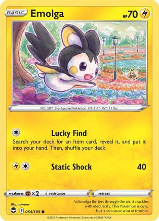 Emolga (054/195) [SWSH12 Silver Tempest] Reverse Holofoil - Common