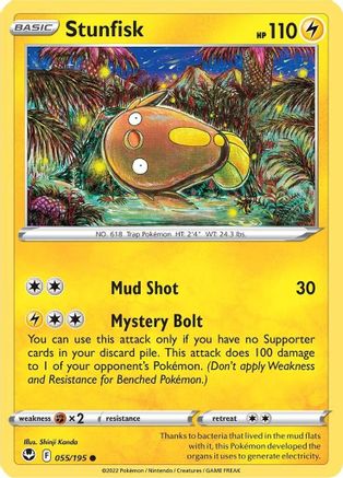 Stunfisk (055/195) [SWSH12 Silver Tempest] Reverse Holofoil - Common