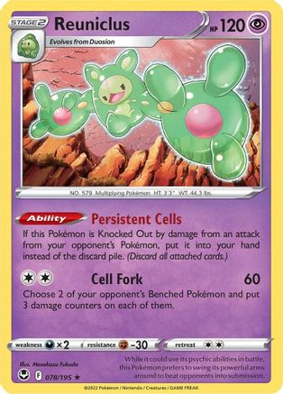 Reuniclus (078/195) [SWSH12 Silver Tempest] Holofoil - Holo Rare