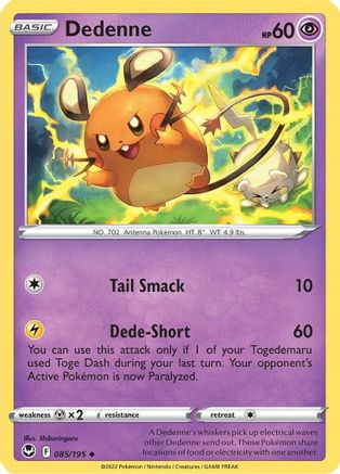 Dedenne (085/195) [SWSH12 Silver Tempest] Reverse Holofoil - Uncommon