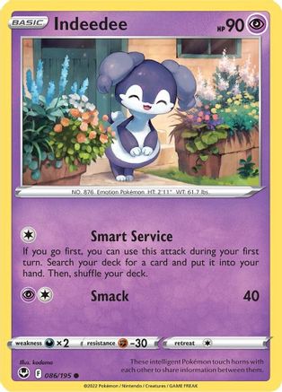 Indeedee (086/195) [SWSH12 Silver Tempest] Reverse Holofoil - Common