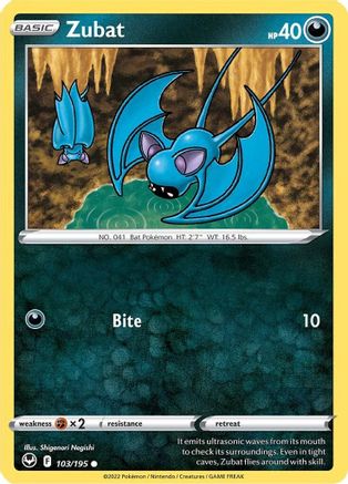 Zubat (103/195) [SWSH12 Silver Tempest] Reverse Holofoil - Common