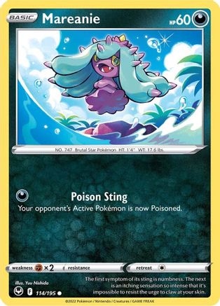 Mareanie 114  SWSH12 Silver Tempest - Common
