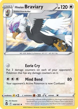 Hisuian Braviary (149/195) [SWSH12 Silver Tempest] Normal - Rare