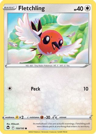 Fletchling (150/195) [SWSH12 Silver Tempest] Reverse Holofoil - Common
