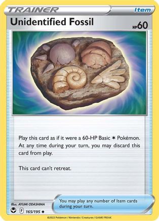 Unidentified Fossil (165/195) [SWSH12 Silver Tempest] Reverse Holofoil - Uncommon