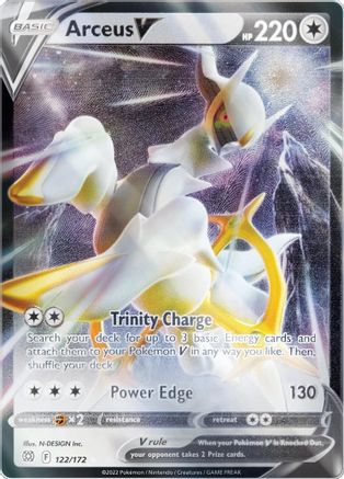 Arceus V (Metal Card) (122/172) [Miscellaneous Cards & Products] Holofoil - Promo